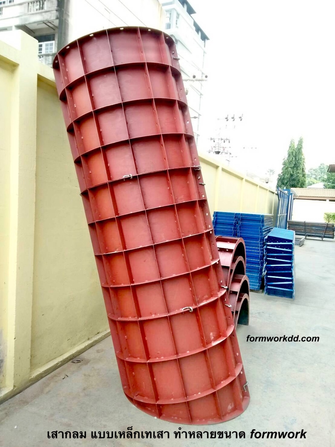 แบบเหล็ก เสากลม steel circular column formwork